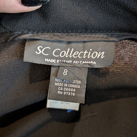 Elegant Black Maxi Sheer Pants Skirt - Picture 9 of 9